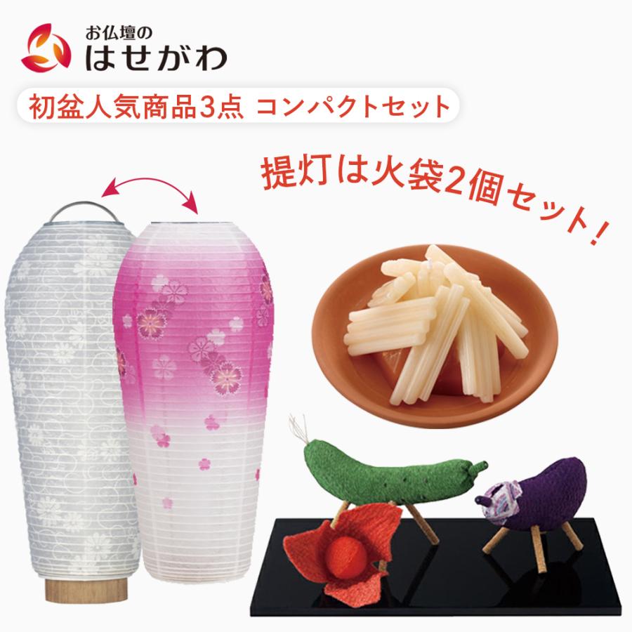 お仏壇のはせがわ 盆提灯 初盆セット お盆 白提灯 提灯 ギフト 新型