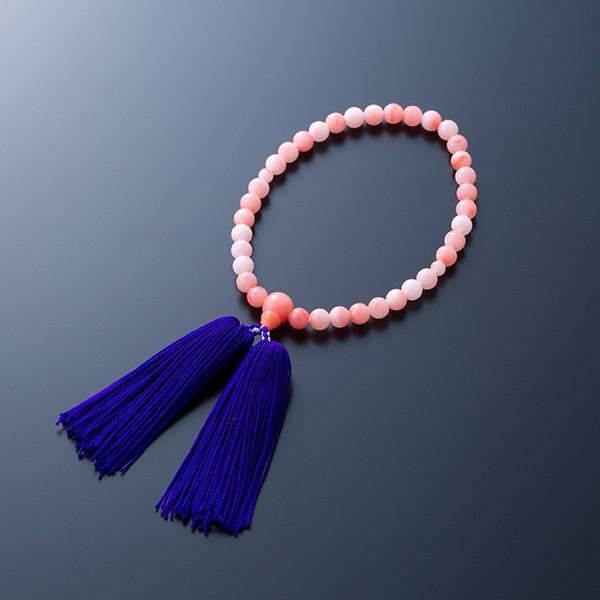 数珠 女性 葬儀 法事 全宗派対応 サンゴ色 人絹２本より房 尺２玉 お仏壇のはせがわ お仏壇のはせがわ Online Shop 通販 Paypayモール