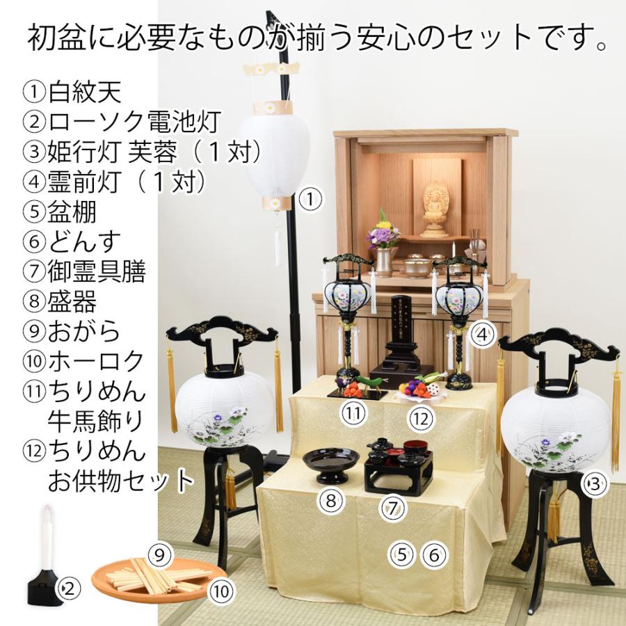初盆提灯台セット 初盆セット お盆 新盆5点セット31 盆提灯 盆ちょうちん 飾り