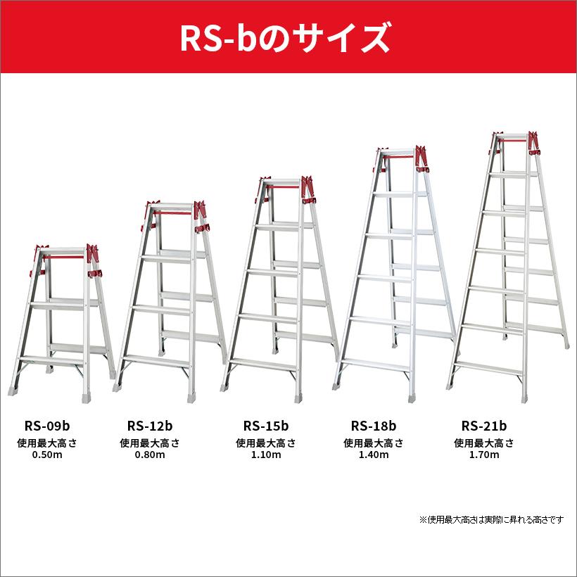 脚立 RS-15b 長谷川工業 ハセガワ hasegawa はしご兼用脚立 幅広 両ツバ踏ざん ワンタッチバー 5尺 5段 2022年モデル｜hasegawa-select｜05