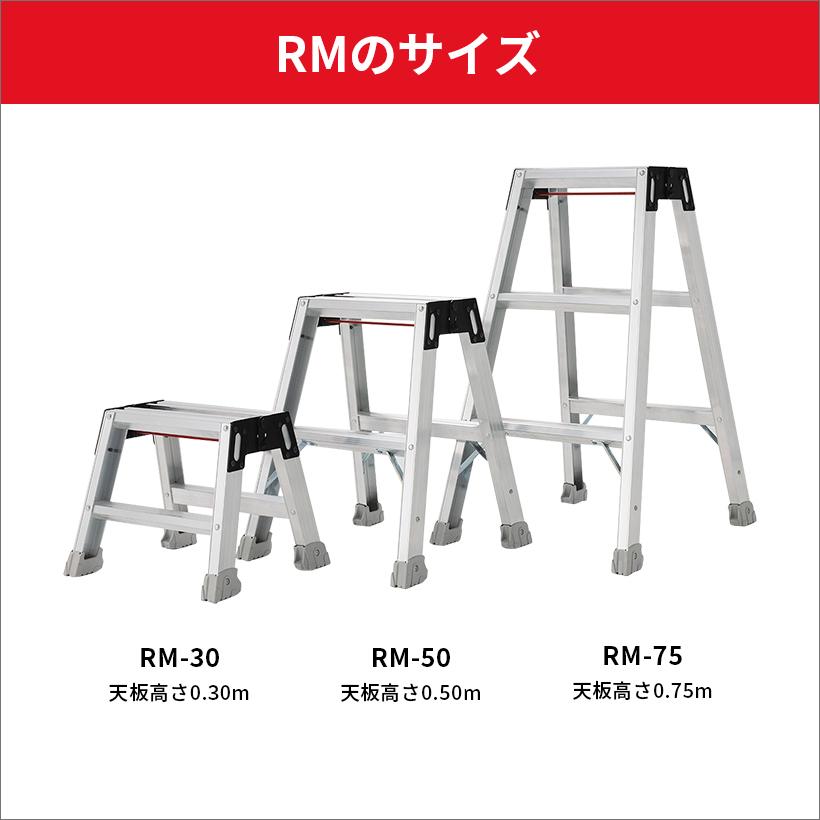 ミニ脚立 RM-75 強力 軽量 コンパクト 幅広 検針作業 店舗備品 75cm 長谷川工業 hasegawa｜hasegawa-select｜04