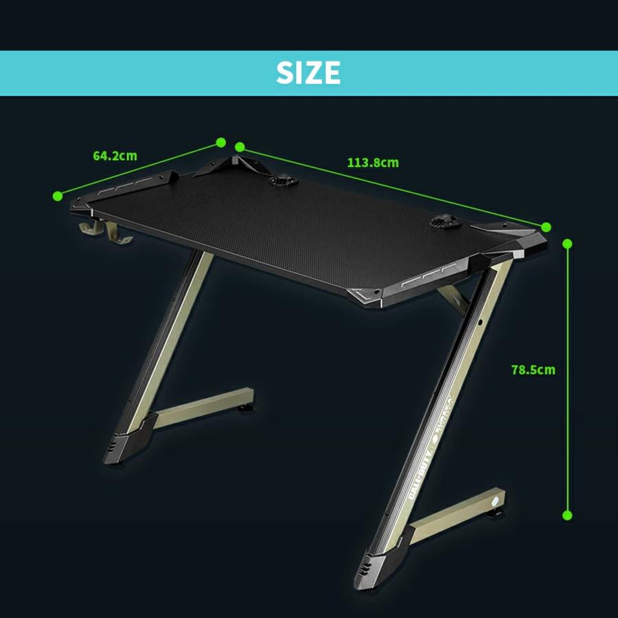 【 UAV Call Of Duty 】 EUREKA ERGONOMIC エウレカ ゲーミングデスク gamingdesk ゲーム用 ゲーミング ゲームデスク ゲーム 平机 作業 仕事 110cm 机 デスク | 長谷川工業 | 04