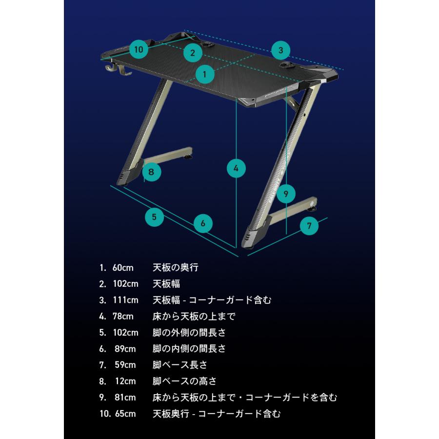 【 UAV Call Of Duty 】 EUREKA ERGONOMIC エウレカ ゲーミングデスク gamingdesk ゲーム用 ゲーミング ゲームデスク ゲーム 平机 作業 仕事 110cm 机 デスク | 長谷川工業 | 05