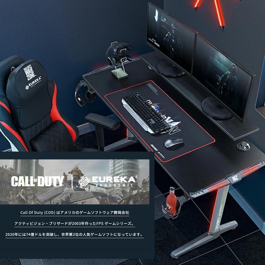 【 Sentry Call Of Duty 】EUREKA ERGONOMIC エウレカ ゲーミングデスク gamingdesk ゲーム用 ゲーミング ゲームデスク 机 デスク ゲーム 140cm 平机 作業 仕事 |  | 03