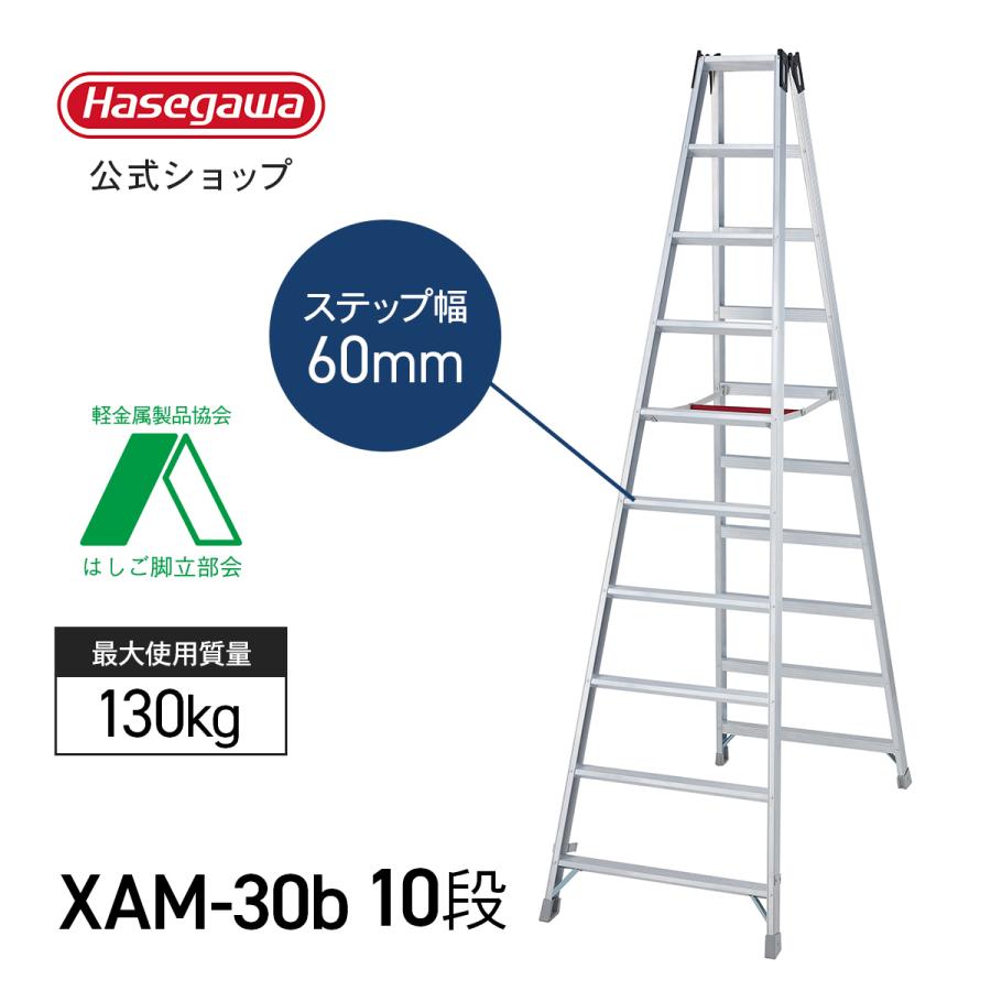 長谷川工業 【 XAM-30b 】脚立 10尺 10段 長尺専用脚立 長尺 脚立