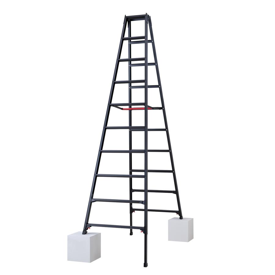 【 RYZB-30a 】はしご兼用伸縮脚立 脚立 伸縮脚立 10段 10尺 黒 ブラック ワンタッチバー BLACK LABEL アルミ 建設 工業 伸縮脚 伸縮 長尺 大型 長谷川工業 | 長谷川工業 | 01