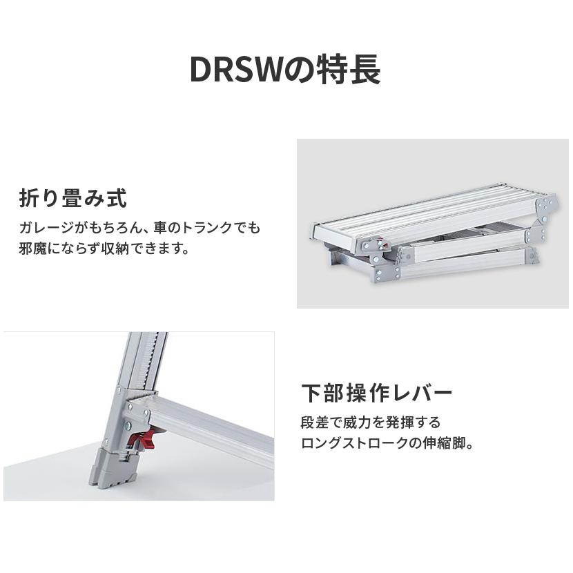 長谷川工業 洗車台 DRS-1000c 脚部伸縮足場台 洗車台 作業台