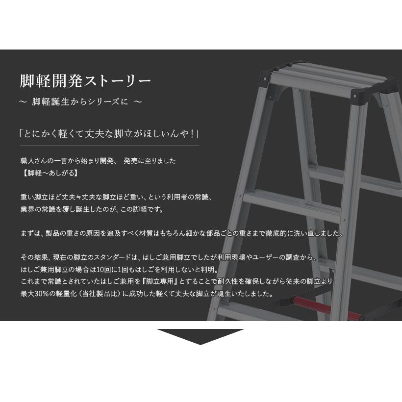 脚立 RZB-06b 専用脚立 脚軽BLACK 黒 2尺 長谷川工業 hasegawa 2020年モデル｜hasegawa-select｜05