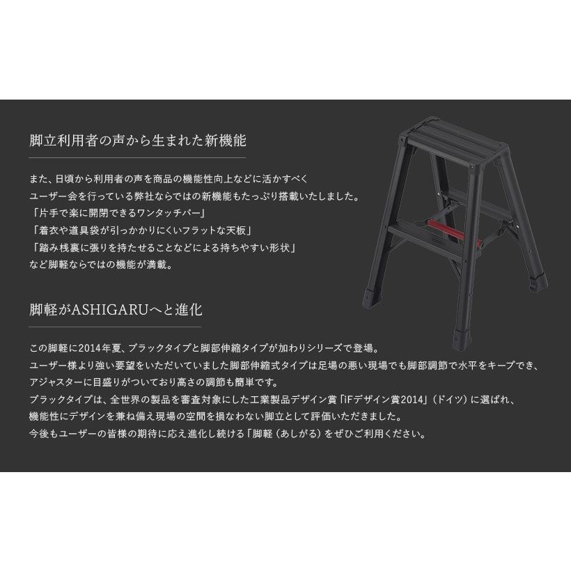 脚立 RZB-06b 専用脚立 脚軽BLACK 黒 2尺 長谷川工業 hasegawa 2020年