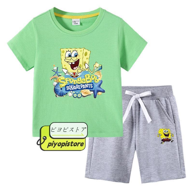 SpongeBob 春 夏 子供服 子供服 スポンジボブ 男の子 女の子 送料無料◆半袖Tシャツ 上下セット トップス 半ズボン 丸首 上着 通学着 通園着 90-150CM｜hasegawa1store｜13