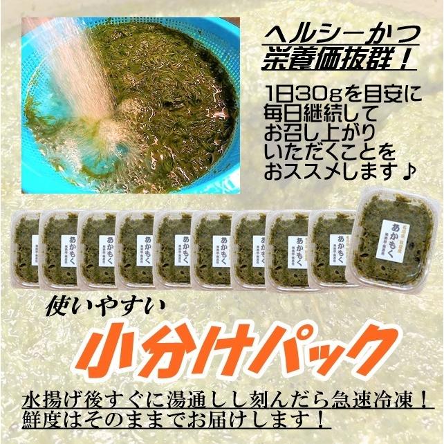 アカモク(ぎばさ) 能登産 【新物 新商品】 100g×10パック 小分け 冷凍 あかもく ギバサ 能登半島 石川県 健康 食品 スーパーフード｜hasegawasengyo｜05