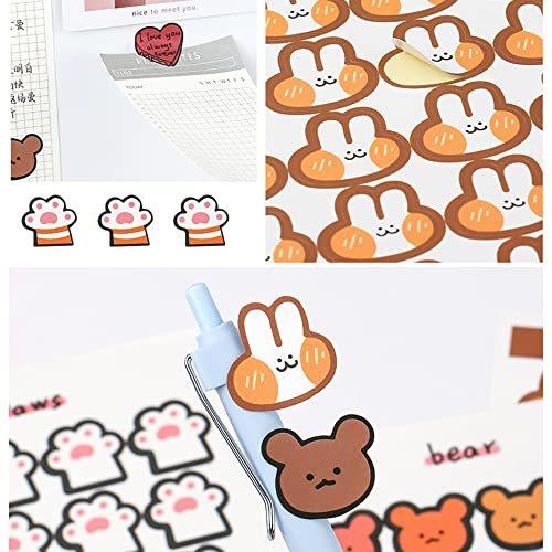 Tnyker シール ステッカー 手帳 スケジュール帳 フレークシール 大量 セット コラージュ デコ 素材 かわいい ねこ ハート 星 数字 激安店舗