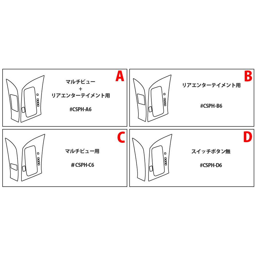 マジカルカーボン シフトパネルセットA ホンダ オデッセイ RB3/4 グレードM/L/アブソルート 2008.10〜2013.11 ブラック CSPH-A6｜hasepro2｜02