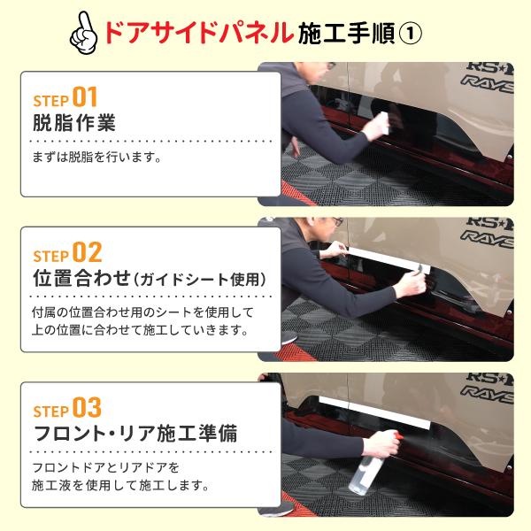 新型デリカミニ【ドアサイドパネルガーニッシュ】全8色 ペインターシート 純正近似色 三菱 外装 保護 カスタムパーツ 簡単取り付け DIY BA1A 2A 5A 6A ハセプロの画像