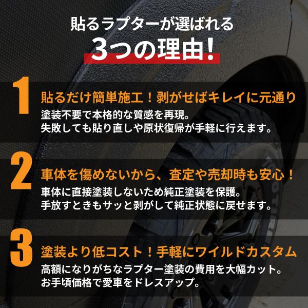 ラリー北海道で検証済！ 【貼るラプターシリーズ】ウィンドモール ラプター 貼るラプター 選べる6サイズ ウィンドトリム 白化防止 保護 カスタム ハセプロ MPRWM | ハセプロ | 12