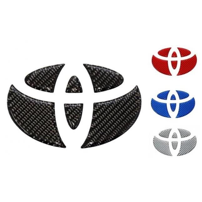 エンブレム カスタム 汚れ防止 貼るだけカスタム【トヨタ】ドレスアップ アクセサリー TOYOTA エンブレム リア/フロント トヨタ3 マジカルカーボンNEO（NET-3） | ハセプロ | 01