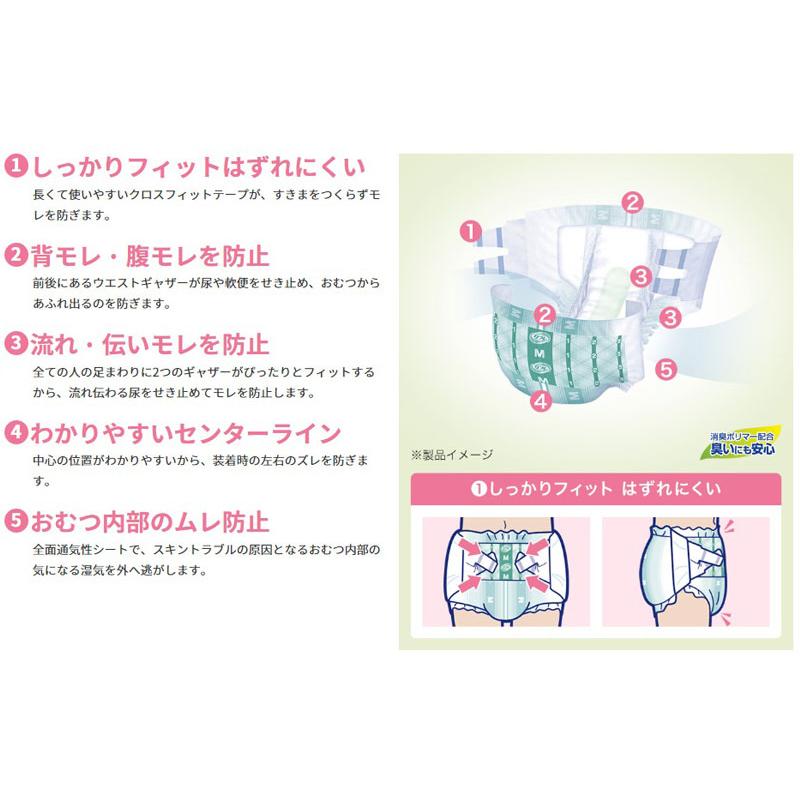 リフレ大人用テープ式オムツ30枚入り・新品未使用→3セット(90枚) リフレ 簡単テープ止めタイプ 介護 オムツ 大人用紙おむつ 簡単 テープ