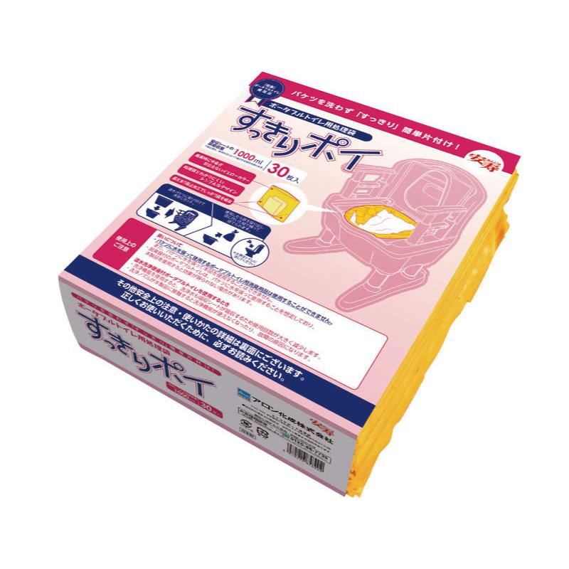 アロン化成 ポータブルトイレ用処理袋 すっきりポイ 30枚入 吸水量約