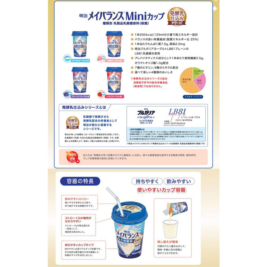 明治 メイバランスMiniカップ 発酵乳仕込み アソートBOX 24本入 4種×6