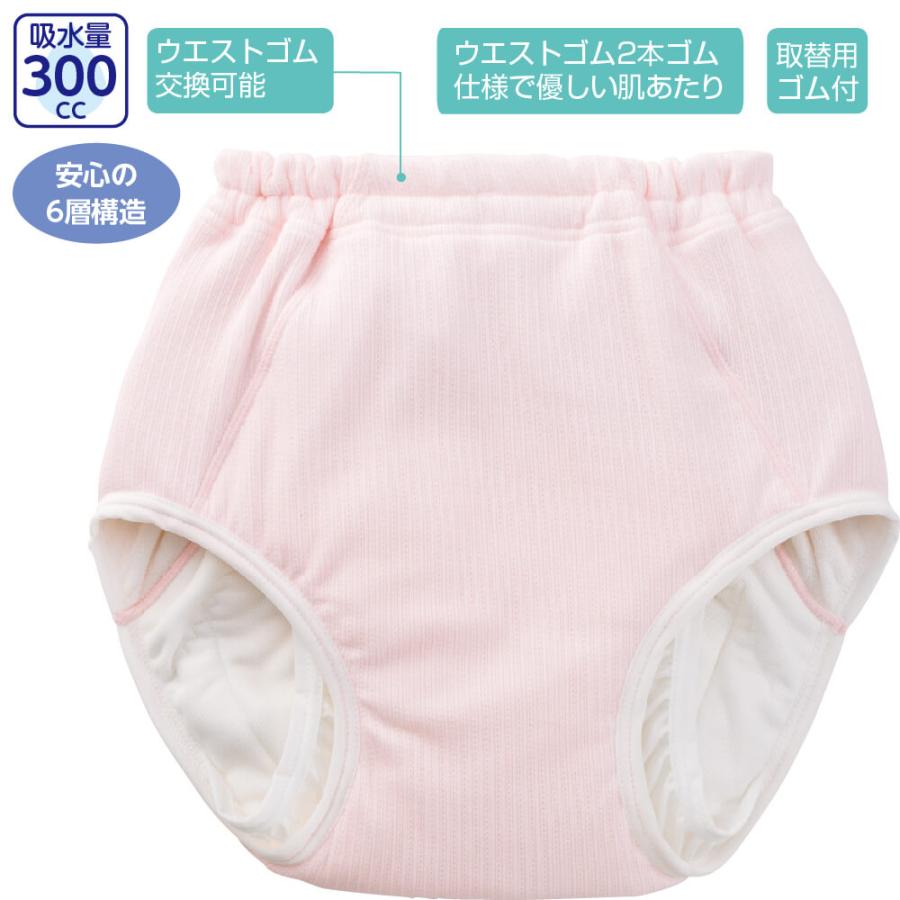日本製 尿漏れパンツ 失禁パンツ 大失禁 300cc 綿100% オムツ並み 3L 