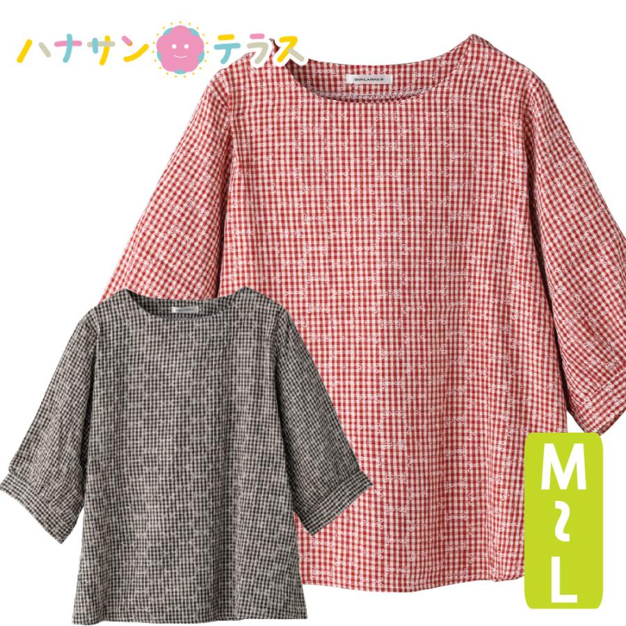 ブラウス シャツ Tシャツ ドット柄 シニアファッション 80代 70代 90代 レディース 春夏 涼しい おしゃれ かわいい M L シニア 服 高齢者 女性 60代 K0044 ハナサンテラス 通販 Yahoo ショッピング
