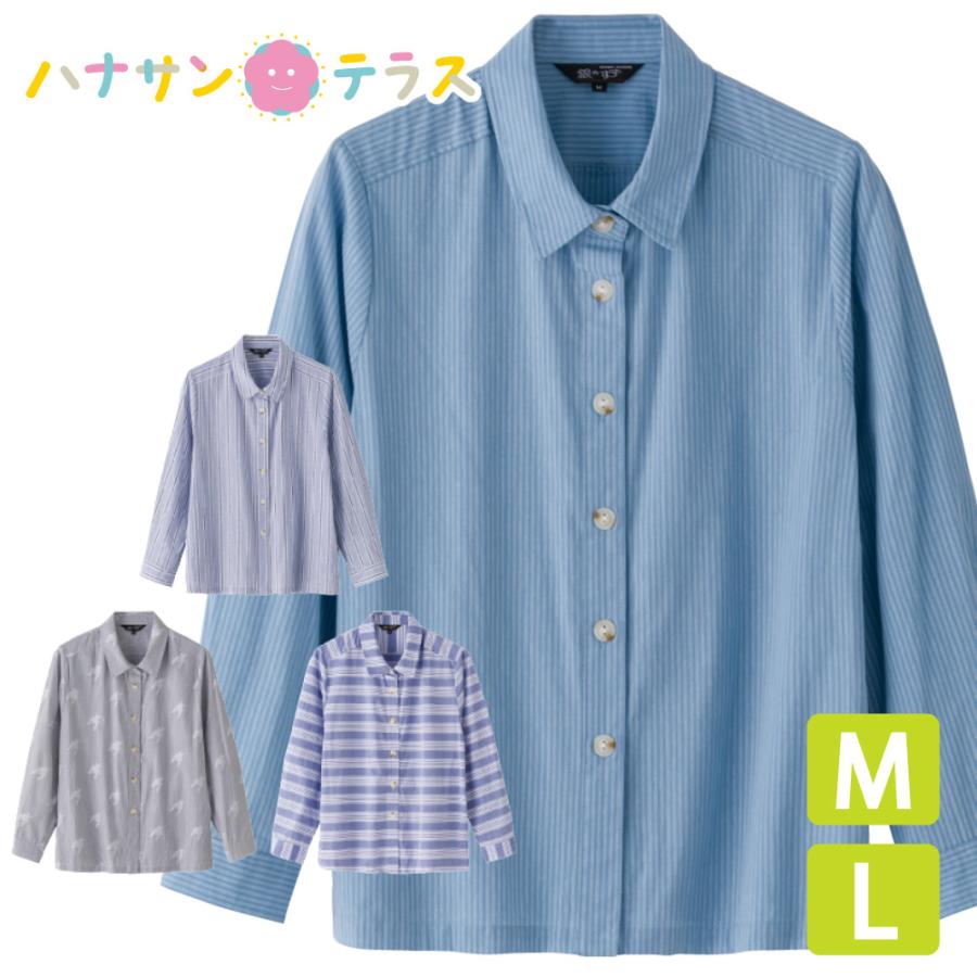 ブラウス シャツ 長袖 シャツ シニアファッション 80代 70代 90代 レディース 春夏 涼しい おしゃれ かわいい M L シニア 服 高齢者 女性 60代 普段着 部屋着 K0102 ハナサンテラス 通販 Yahoo ショッピング