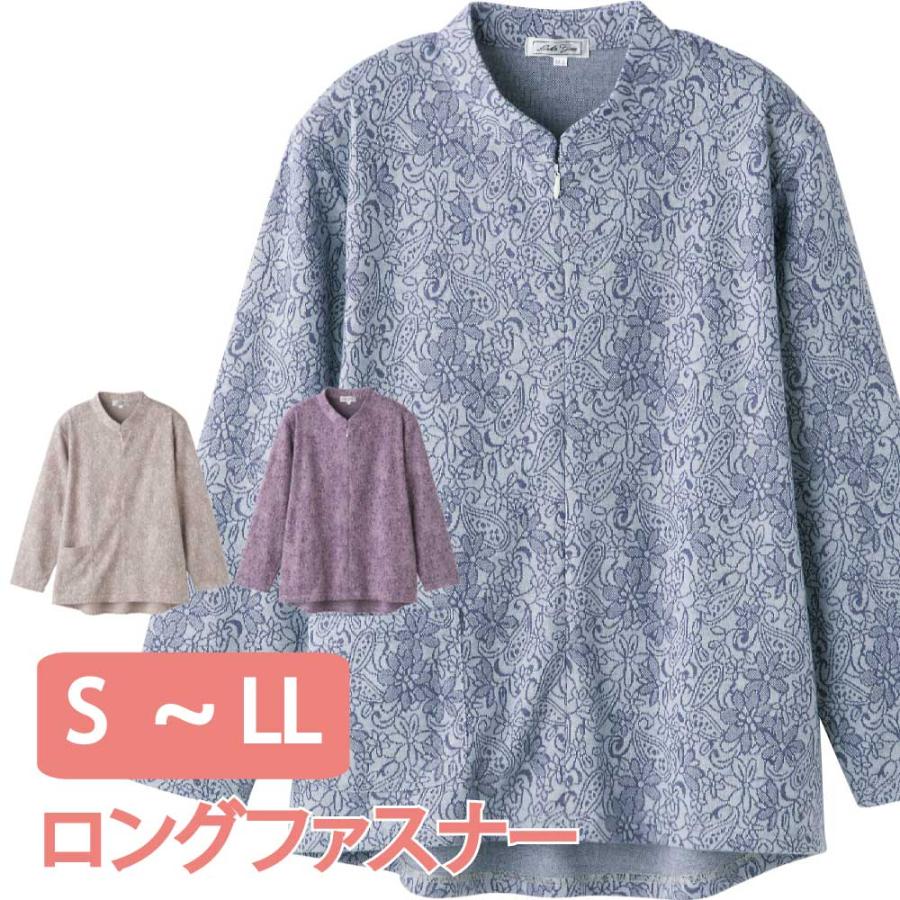 Tシャツ ロングファスナー シニアファッション レディース 80代 秋冬 あたたかい おしゃれ かわいい M~L S LL 高齢者 女性 上品な服 婦人 用｜hashbaby｜02