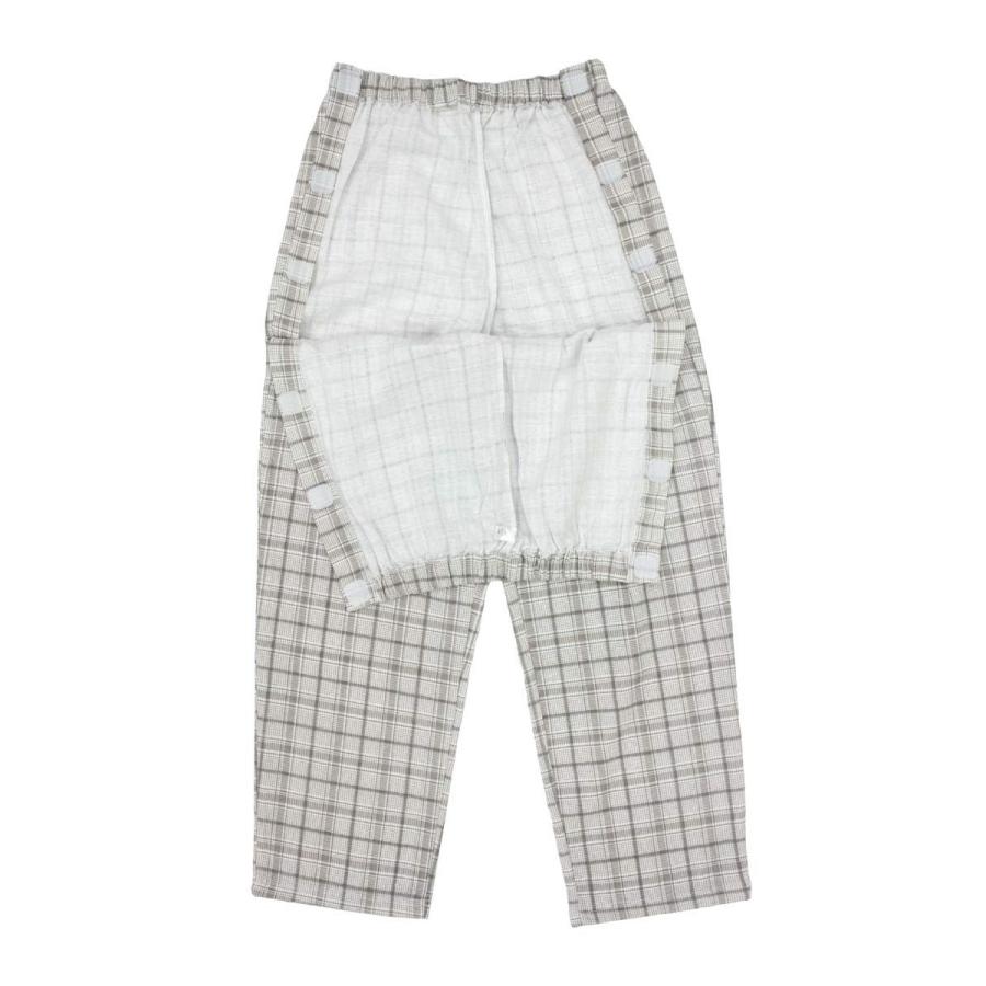 【新品】メンズ パジャマ 介護 全開 マジックテープ 男性用 冬春秋 キルト ハナサンテラス 介護用パジャマ マジックテープ 全開 フル