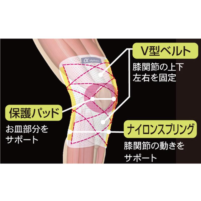 アルファックス お医者さんのがっちり膝ベルト 1枚 S M L LL 膝用