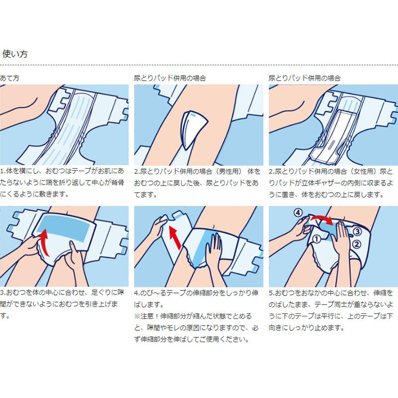 ライフリー 横モレ あんしん テープ止め M 20枚 4袋 セット 1