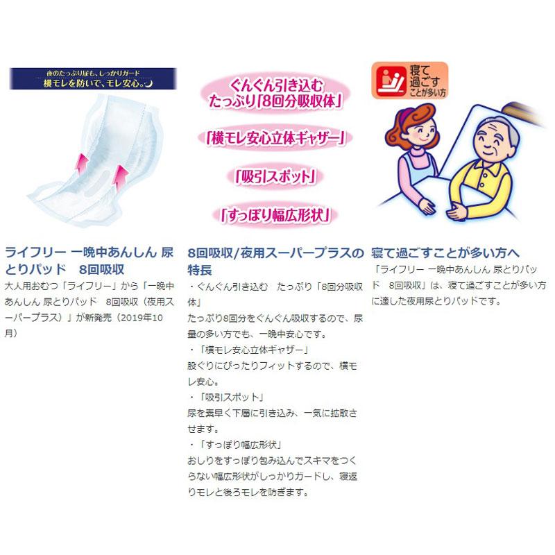 ライフリー 一晩中 あんしん 尿とり パッド 夜用 スーパープラス 22枚 