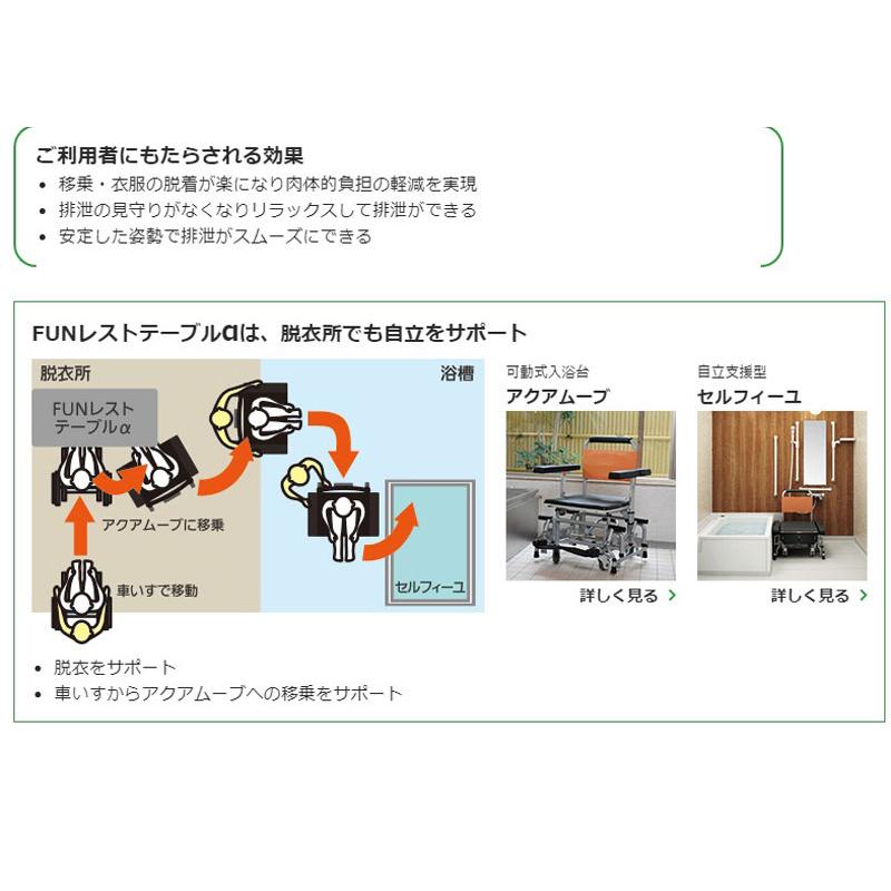 前傾姿勢支持テーブル型手すり FUNレストテーブルα パナソニック 55cm
