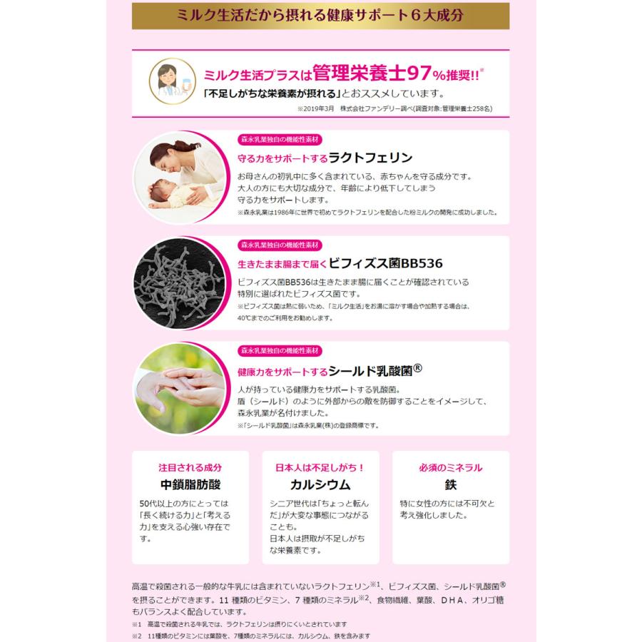 大人のための粉ミルク ミルク生活 300g 森永乳業 介護食 栄養補助 大人