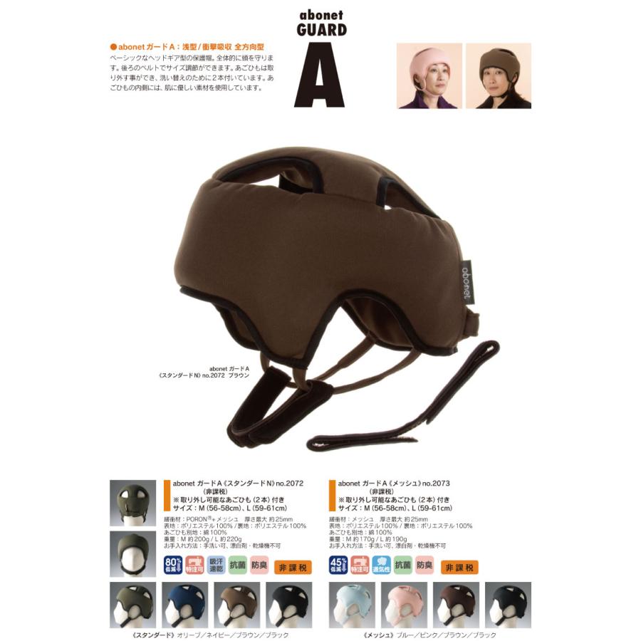 日本製 ヘッドガード アボネット abonetガード Aタイプ メッシュ 頭部