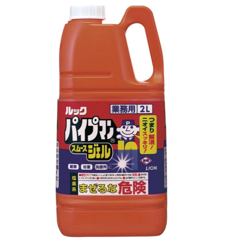 ルック パイプマン スムースジェル 2L ライオンハイジーン パイプクリーナー ジェルタイプ パイプ 詰まり 洗浄剤 大容量 業務用 詰め替え 用 除菌 ヌメリ除去｜hashbaby｜02