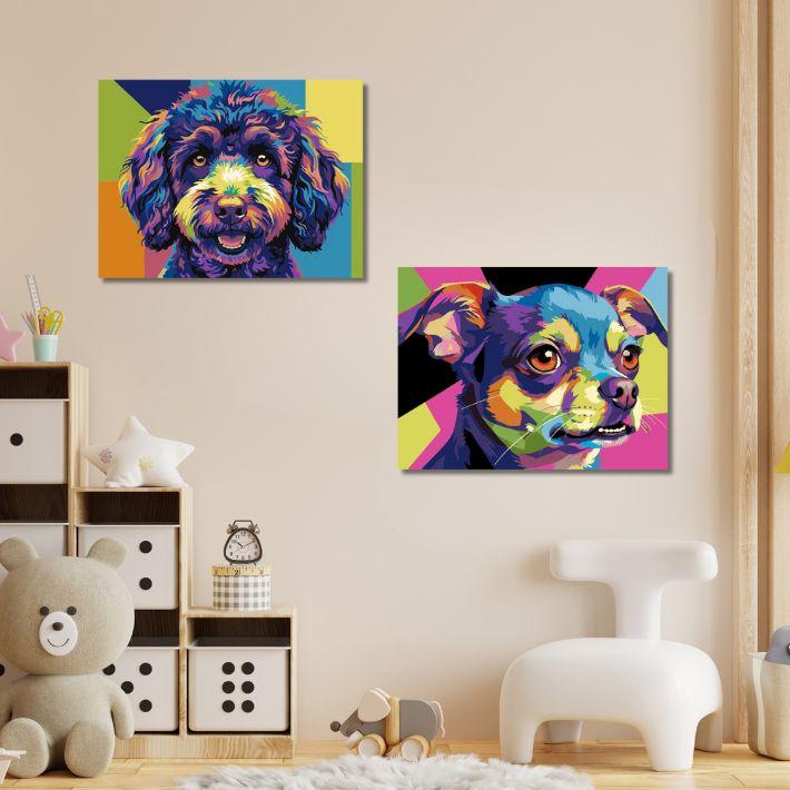 数字キット 数字油絵 プーさん 猫 犬 チワワ プードル トラ 大人の