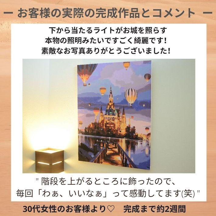 アートパネル 大人の塗り絵 油絵 塗り絵 数字キット お城と気球