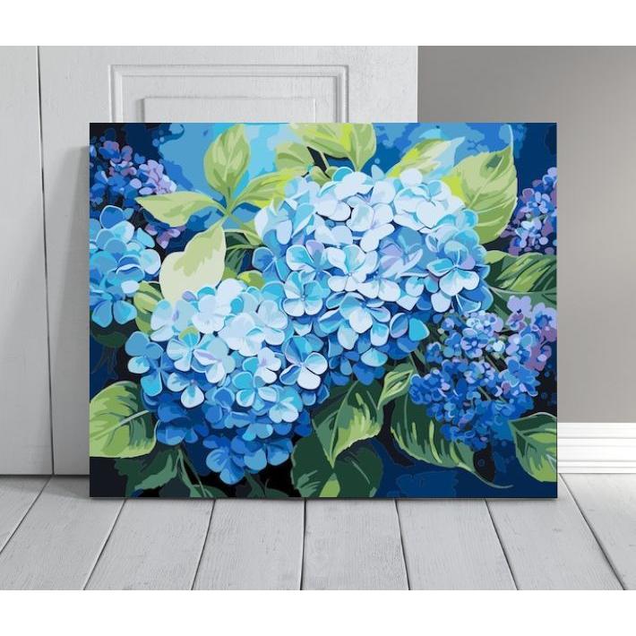 新作 数字油絵 大人の塗り絵 あじさい フレーム付き 塗り絵セット 数字