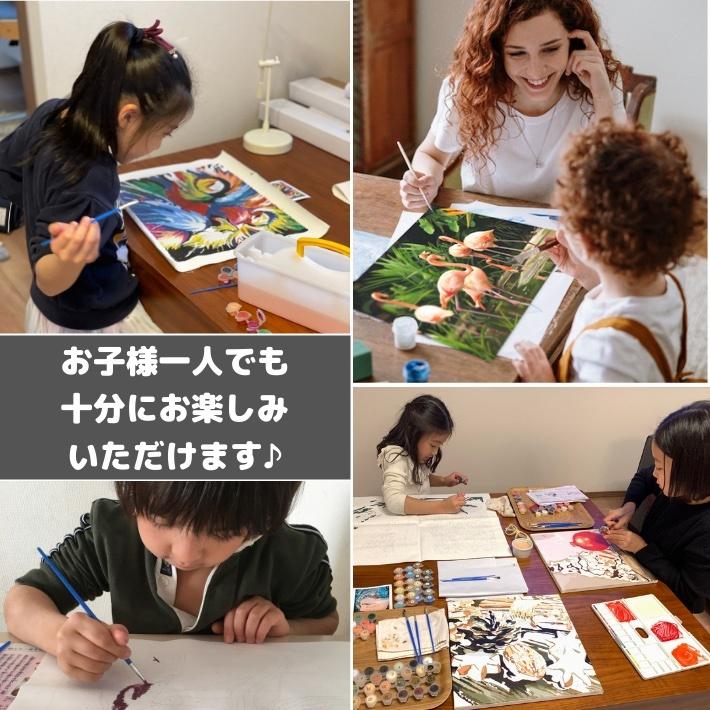 簡単 ぬりえ 初心者 大人 塗り絵 フレーム付き 数字油絵 油絵セット 小さいサイズ 絵画 風景 アートパネル 花 海 ナンバーペイント 脳トレ パズル塗り絵｜hashi-life｜12