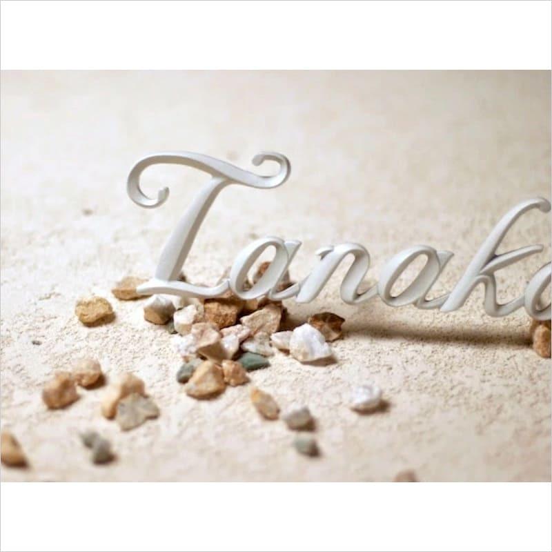 表札 おしゃれ 戸建て アイアン風 錆びない アルミ鋳物 文字のみ 浮き