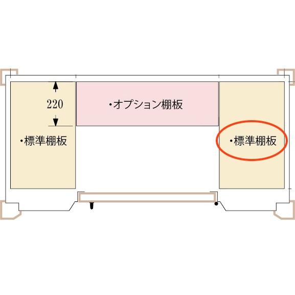 屋外 物置 おしゃれ  オプション キュート追加棚板セット ２枚組｜hashibasangyo｜02