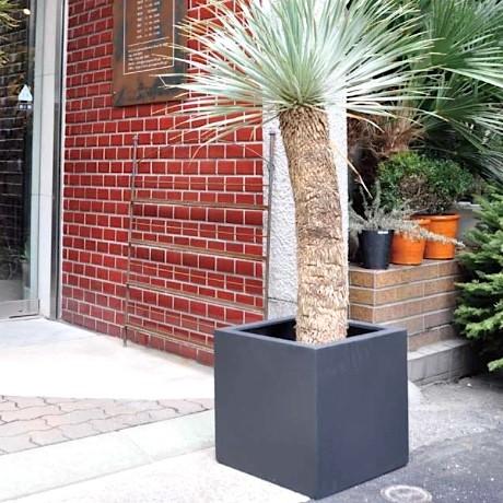 プランター 植木鉢 大型 おしゃれ ファイバー製 BLチェルトンハム 110L 大型・底穴あり_1
