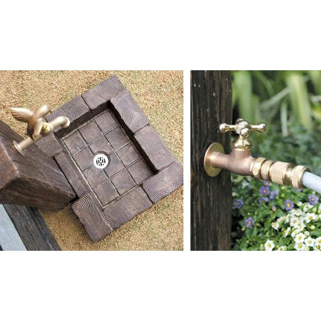 立水栓 屋外 おしゃれ 水道 庭 セット 蛇口 diy ランバータイプ 蛇口・補助蛇口別売