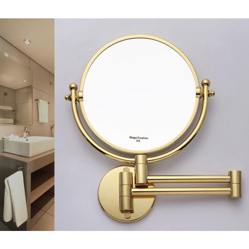 ミラー 鏡 丸 丸形 折りたたみ おしゃれ 3倍 拡大鏡 洗面所 洗面