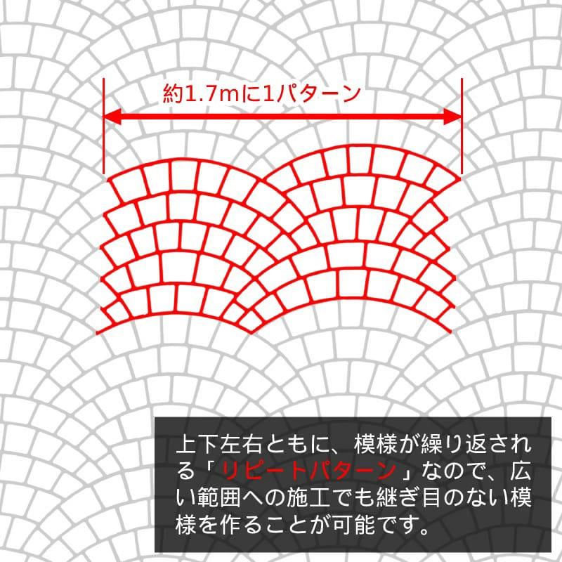 コンクリート 型枠 型紙 diy ステンシル ヨーロピアンファン模様 92cm×20m｜hashibasangyo｜05