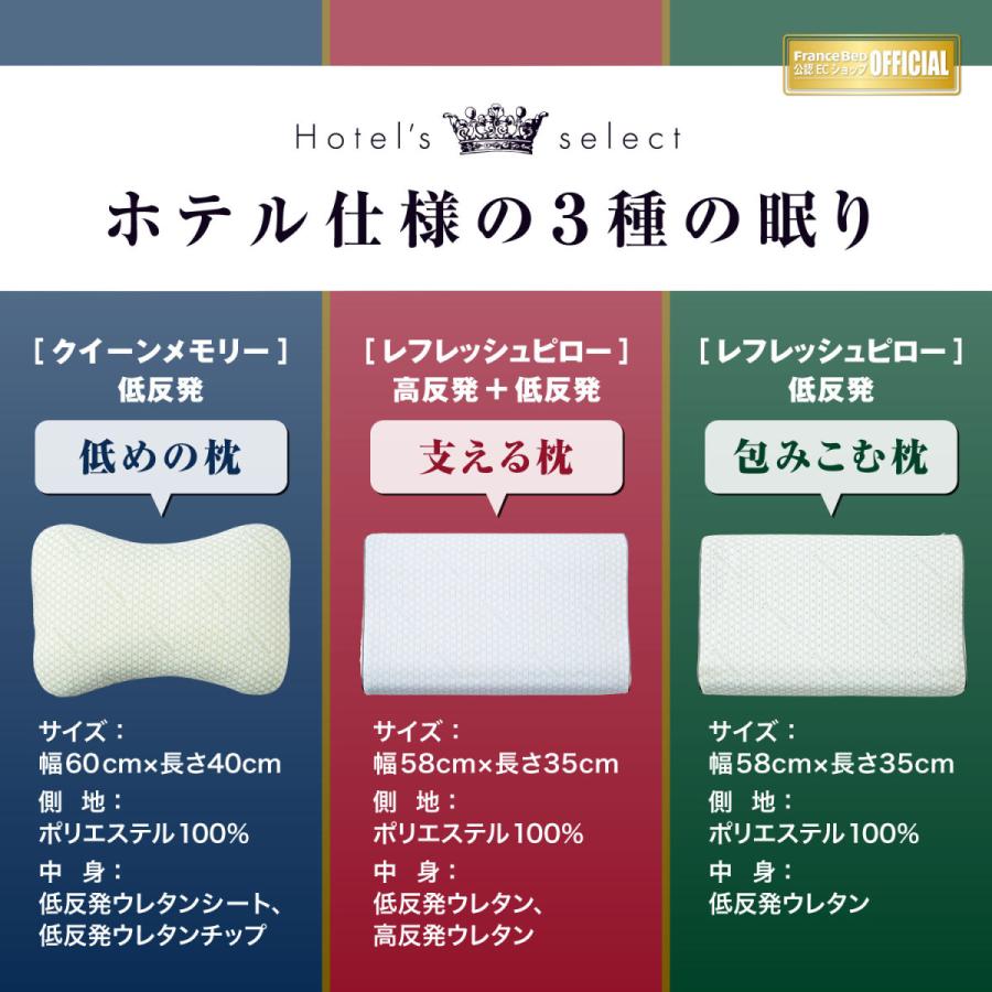 フランスベッド（FRANCEBED） クイーンメモリー 低反発枕 ピロー 60 