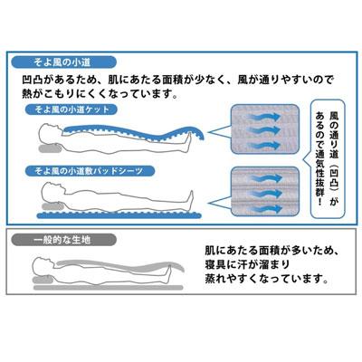 そよ風の小道敷パッドシーツ 日本製 高通気構造 敷きパッド シングル
