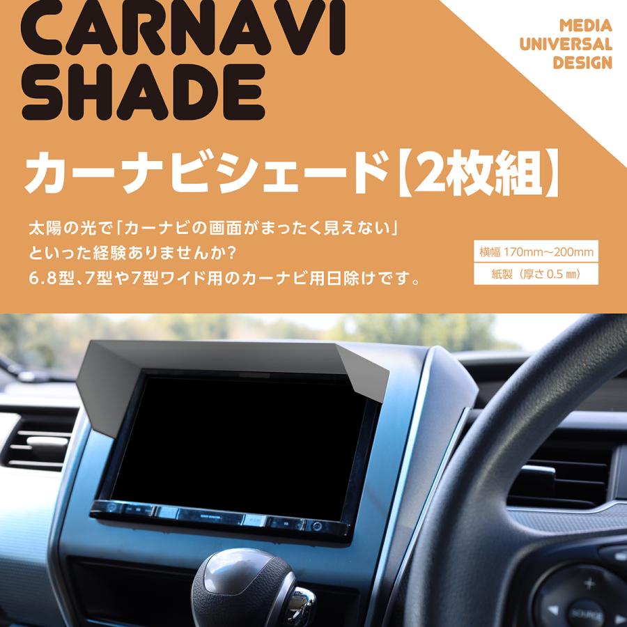 カーナビシェイド 2枚組（ダッシュボード埋め込み型専用／紙製