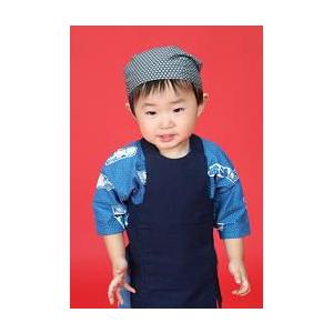 ネコポス便又は宅急便】 鯉口シャツ 子供用 江戸一 【柄】火消しづくし
