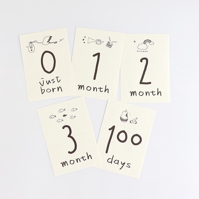 マンスリーカード 14枚入り 月齢カード A6サイズ 月齢フォト ギフト 出産祝い Hashkude 700 Hashkude 通販 Yahoo ショッピング